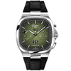 Vintage Seventies Panorama Date 40mm Green Dial Strap Watch