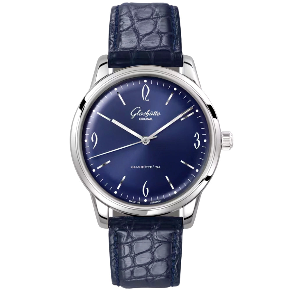 Vintage Sixties 39mm Galvanized Blue Dial Automatic Watch