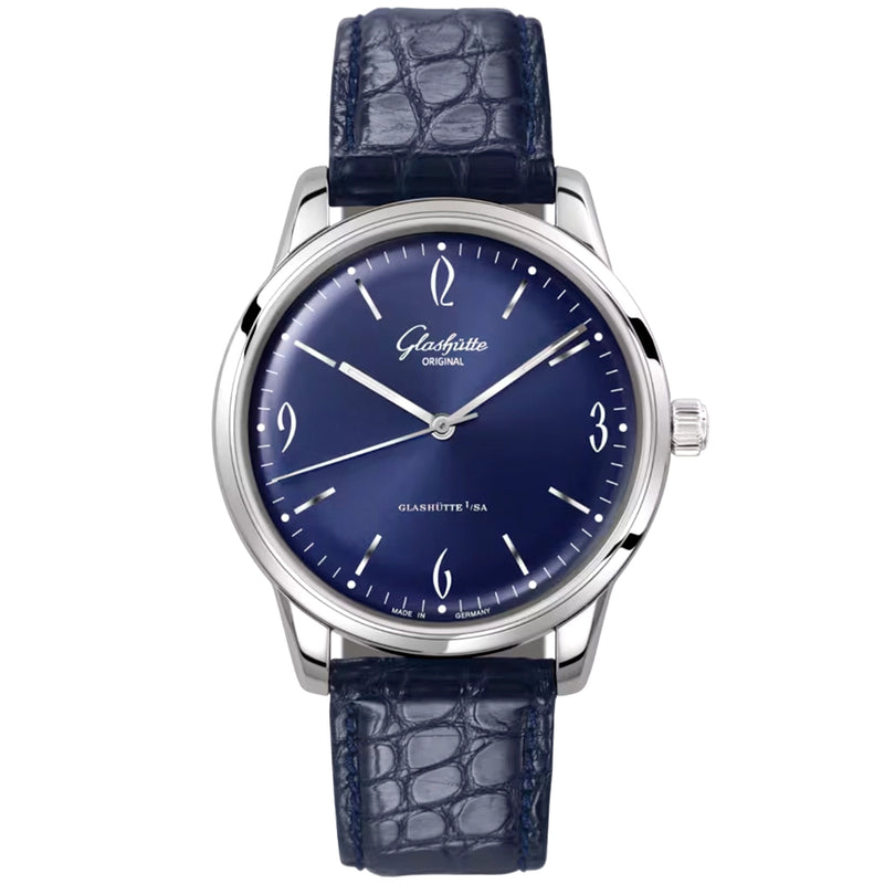 Vintage Sixties 39mm Galvanized Blue Dial Automatic Watch