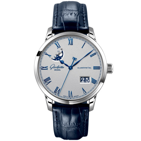 Glashütte Original Senator Excellence Moonphase 40mm Grey Dial Automatic Watch - Berry's Jewellers