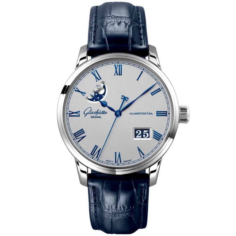 Glashütte Original Senator Excellence Moonphase 40mm Grey Dial Automatic Watch - Berry's Jewellers
