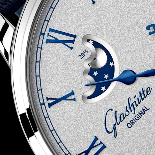 Glashütte Original Senator Excellence Moonphase 40mm Grey Dial Automatic Watch - Berry's Jewellers