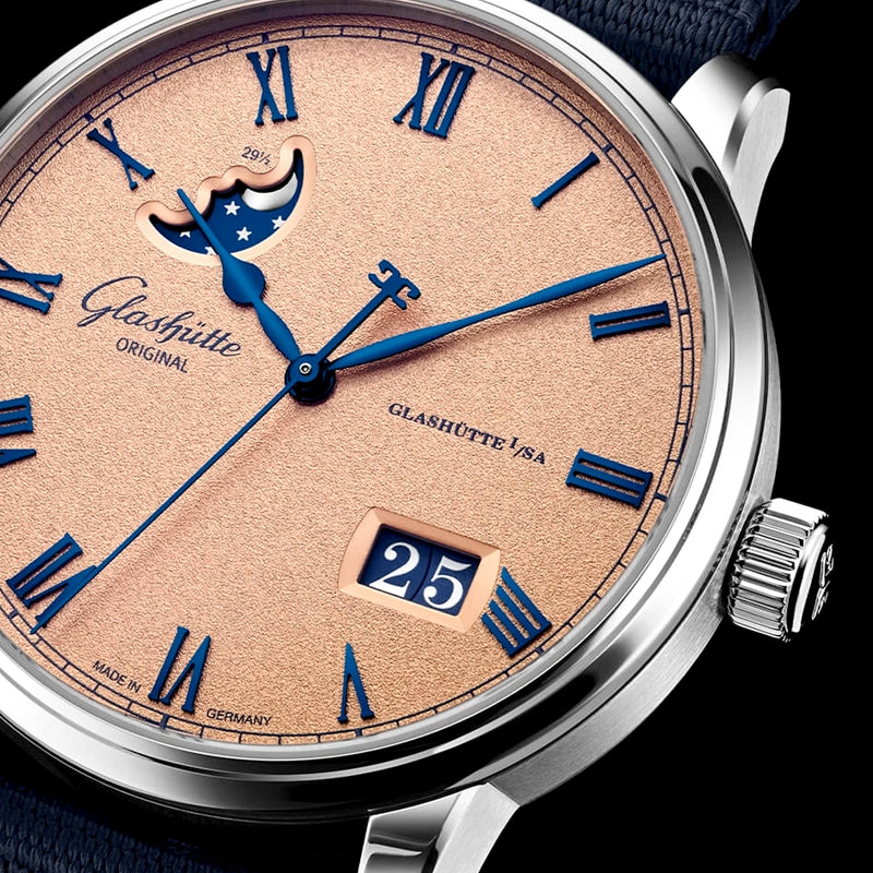 Senator Excellence Moonphase 40mm Salmon Dial Automatic Watch