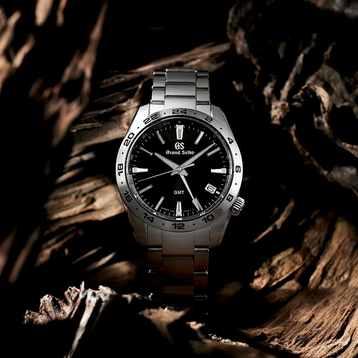 Sport GMT 39mm 'Slate' Black Dial Mens Bracelet Watch