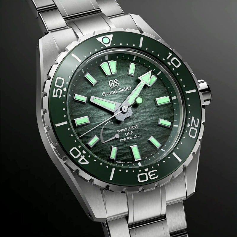 Evolution 9 'Ushio' 300 Green Dial Bracelet Spring Drive UFA Watch