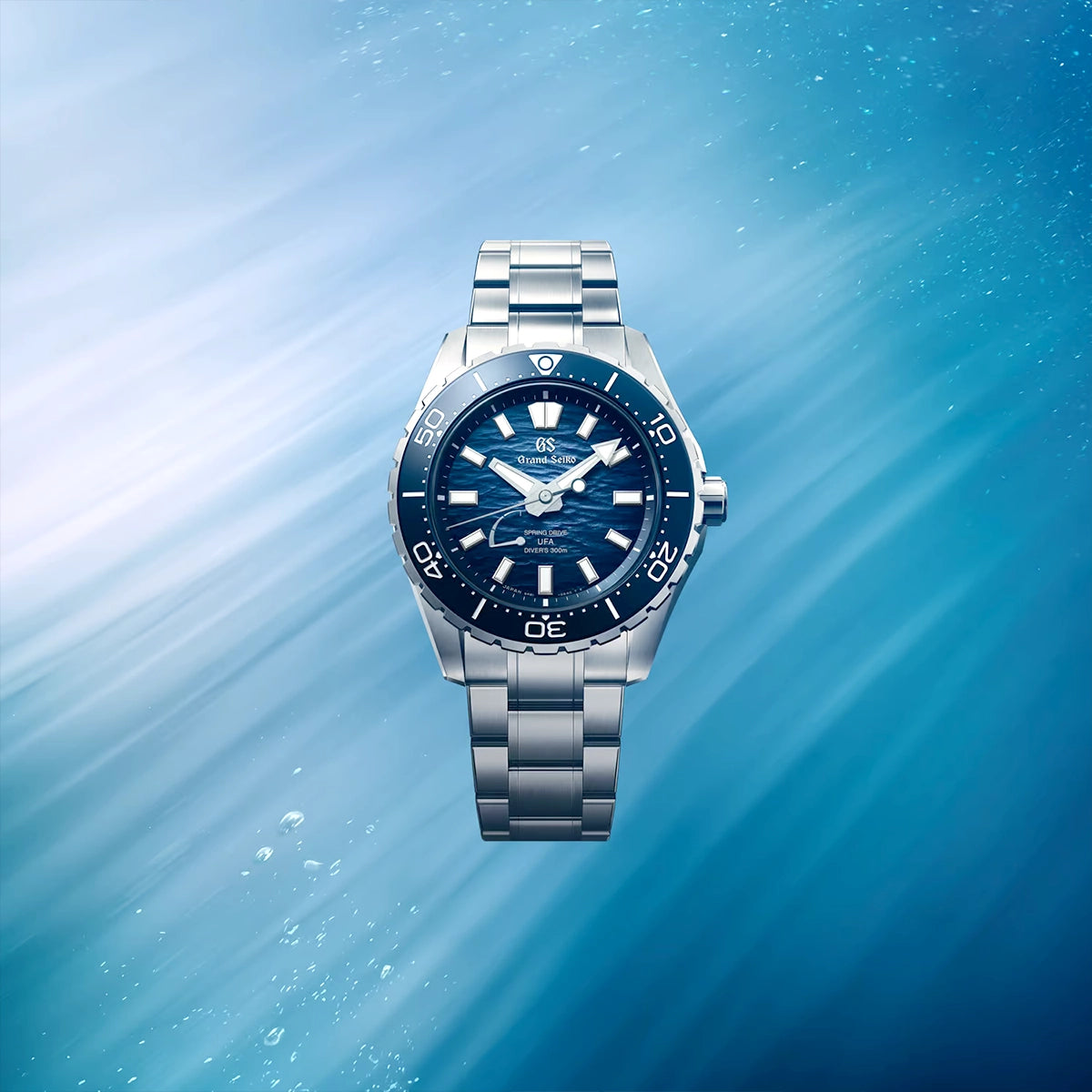 Evolution 9 'Ushio' 300 Blue Dial Bracelet Spring Drive UFA Watch