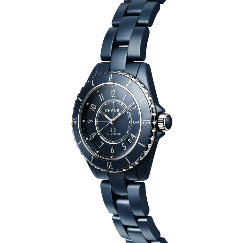 J12 38mm Blue Ceramic Automatic Bracelet Watch