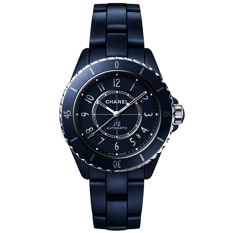 J12 38mm Blue Ceramic Automatic Bracelet Watch