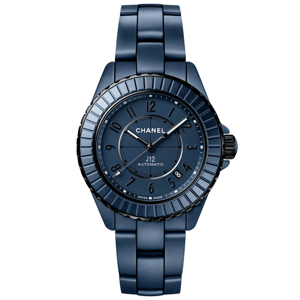 CHANEL J12 BLEU 38mm Ceramic Blue Dial Automatic Bracelet Watch - Berry's Jewellers