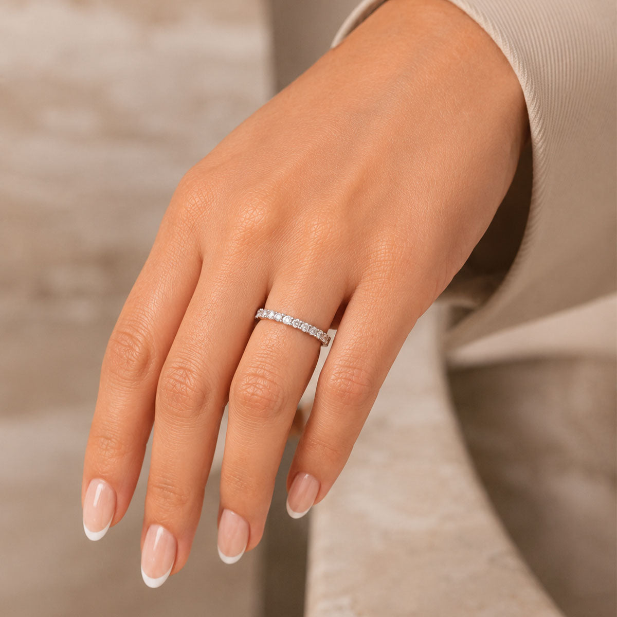 18ct Yellow Gold And Round Brilliant Cut Diamond Half Eternity Ring