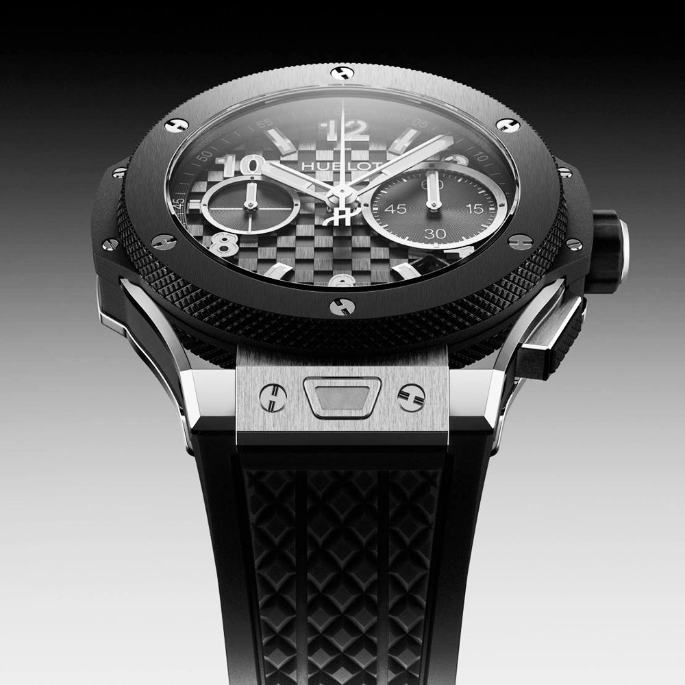 Hublot Big Bang Original 43mm Titanium & Ceramic Mens Rubber Strap Watch - Berry's Jewellers