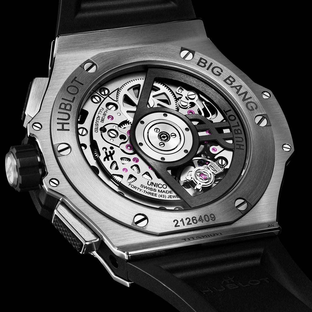 Hublot Big Bang Original 43mm Titanium Carbon Effect Dial Mens Watch - Berry's Jewellers