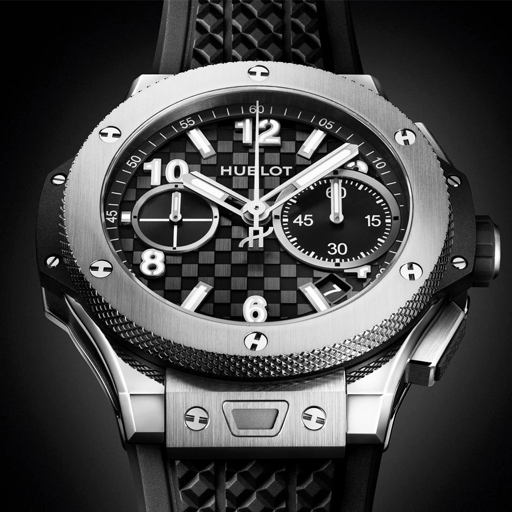 Hublot Big Bang Original 43mm Titanium Carbon Effect Dial Mens Watch - Berry's Jewellers