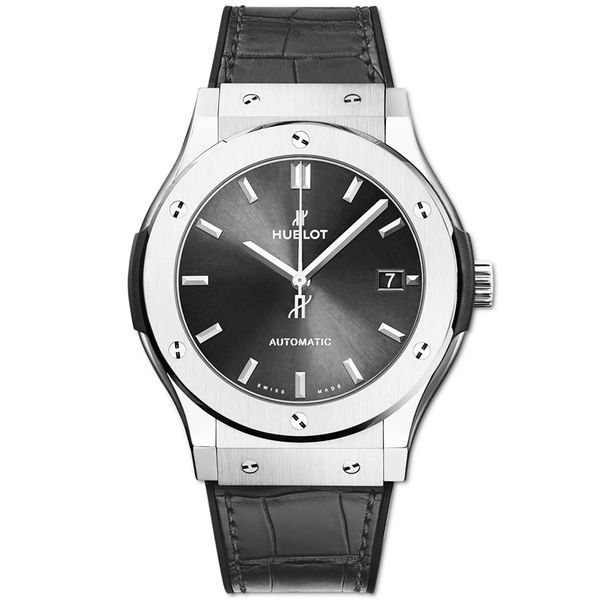 Hublot Classic Fusion Titanium 45mm Racing Grey Automatic Strap Watch - Berry's Jewellers