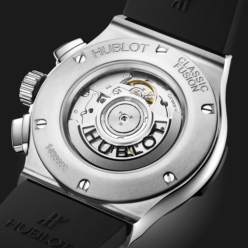 Hublot Classic Fusion Chronograph Titanium 45mm Black Dial Strap Watch - Berry's Jewellers