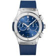 Hublot Classic Fusion Chronograph Titanium 42mm Blue Dial Strap Watch - Berry's Jewellers