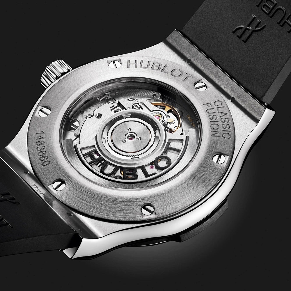 Hublot Classic Fusion Titanium 42mm Black Dial Automatic Strap Watch - Berry's Jewellers