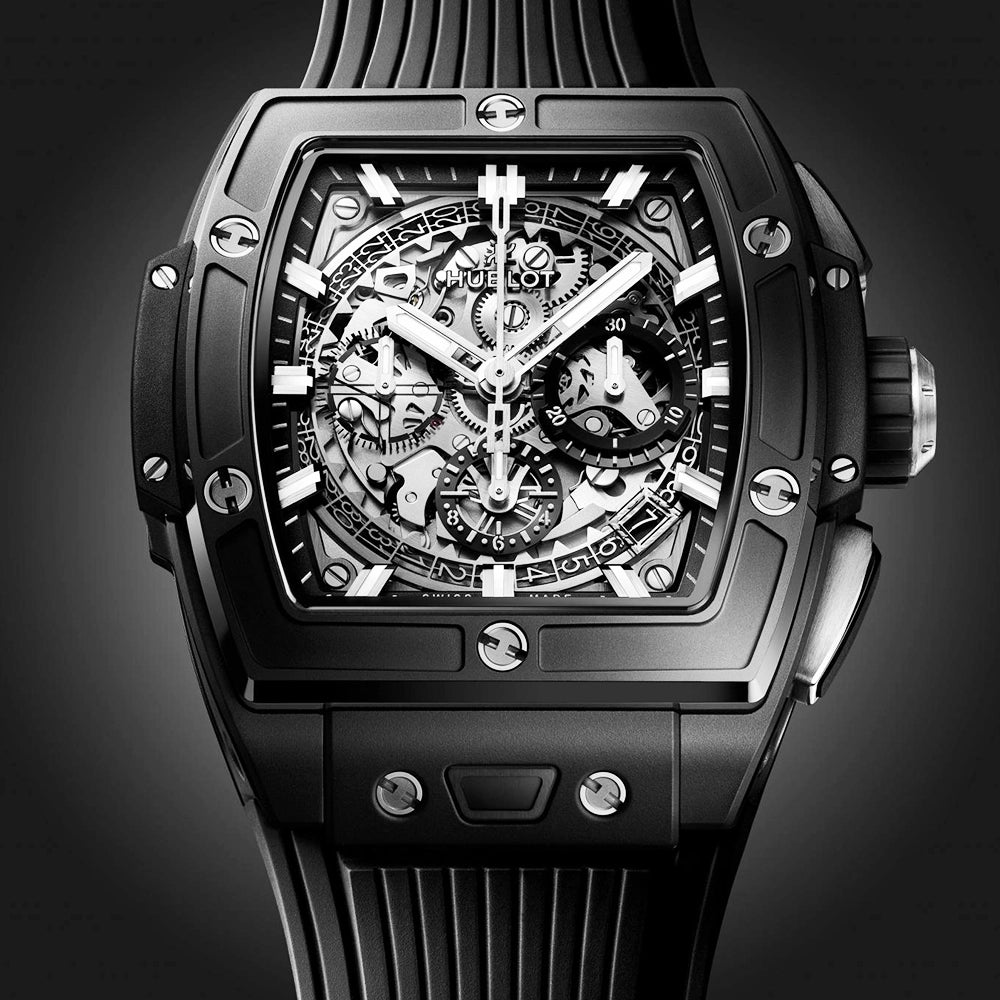 Hublot Spirit of Big Bang 42mm Black Magic Skeleton Dial Mens Watch - Berry's Jewellers