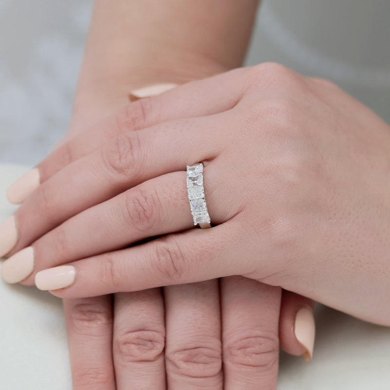 Berry's Platinum Radiant Cut Diamond Five Stone Eternity Ring - Berry's Jewellers