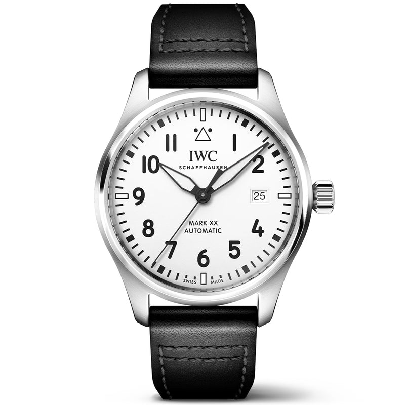 Pilot's Mark XX 40mm Silver Dial Automatic Leather Strap Watch