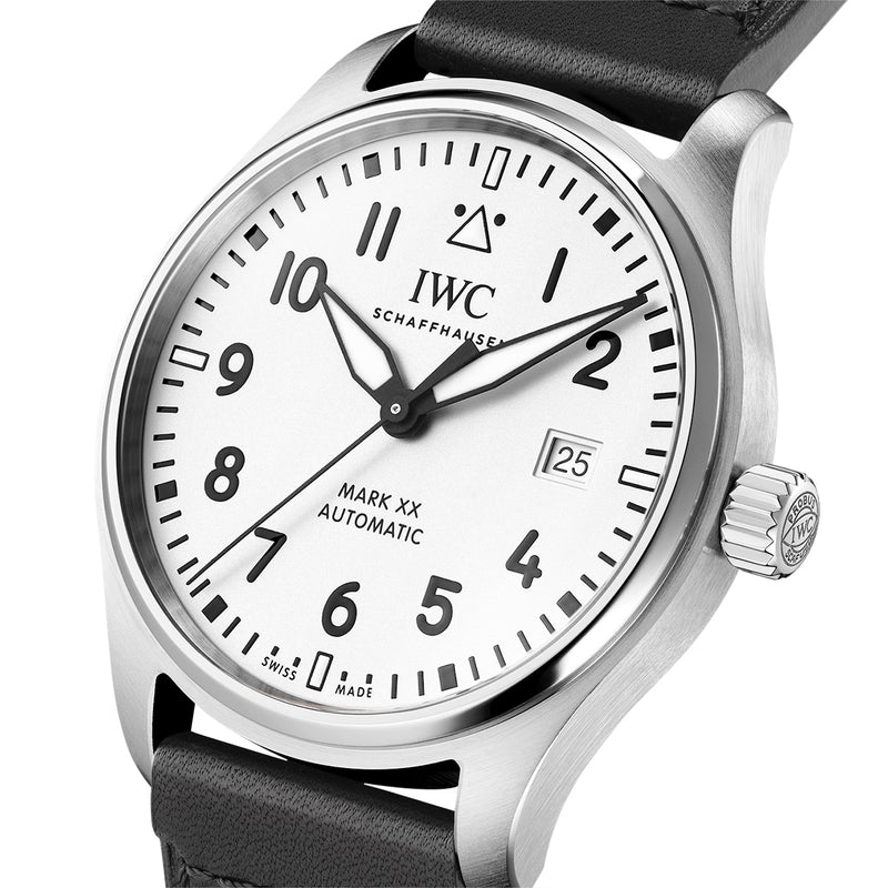 Pilot's Mark XX 40mm Silver Dial Automatic Leather Strap Watch