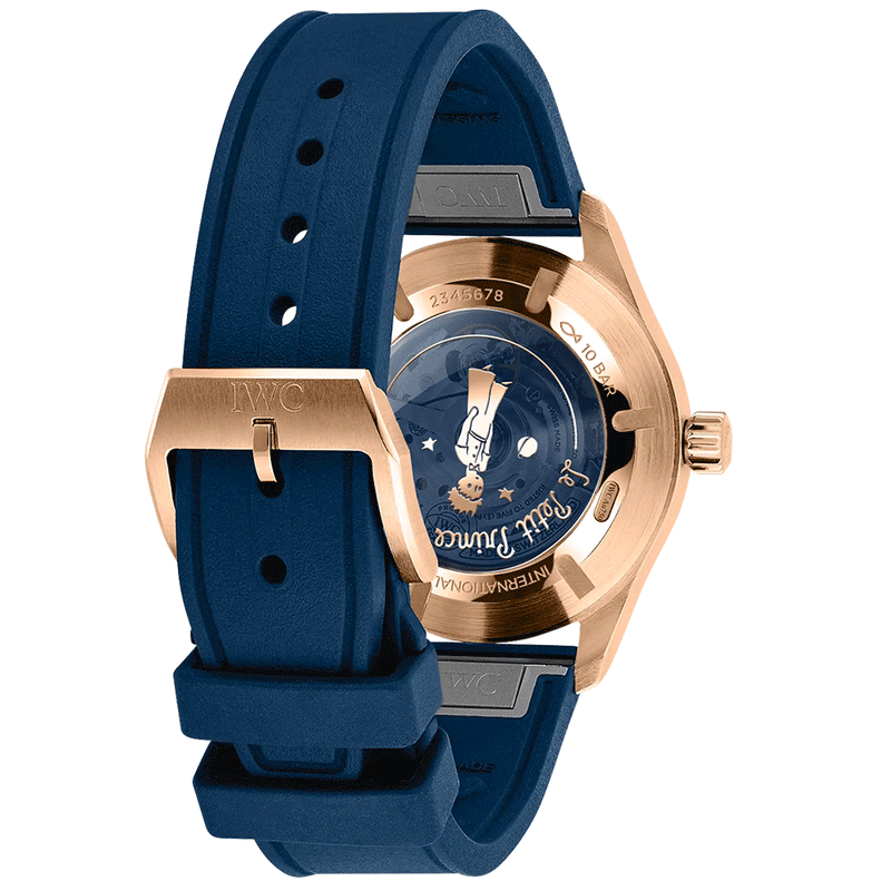 IWC Schaffhausen Pilot's Mark XX 40mm 18ct Gold Le Petit Prince Automatic Rubber Strap Watch - Berry's Jewellers