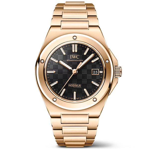 IWC Schaffhausen Ingenieur Automatic 40mm 18ct Rose Gold Black Dial Mens Watch - Berry's Jewellers