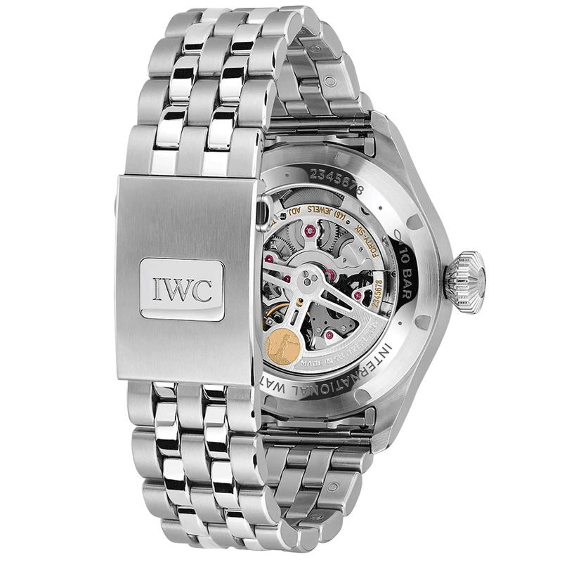 IWC Schaffhausen Big Pilot's 42mm Perpetual Calendar Le Petit Prince Automatic Bracelet Watch - Berry's Jewellers
