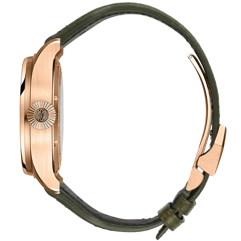 IWC Schaffhausen Big Pilot's 42mm Perpetual Calendar Gold & Green Mens Watch - Berry's Jewellers