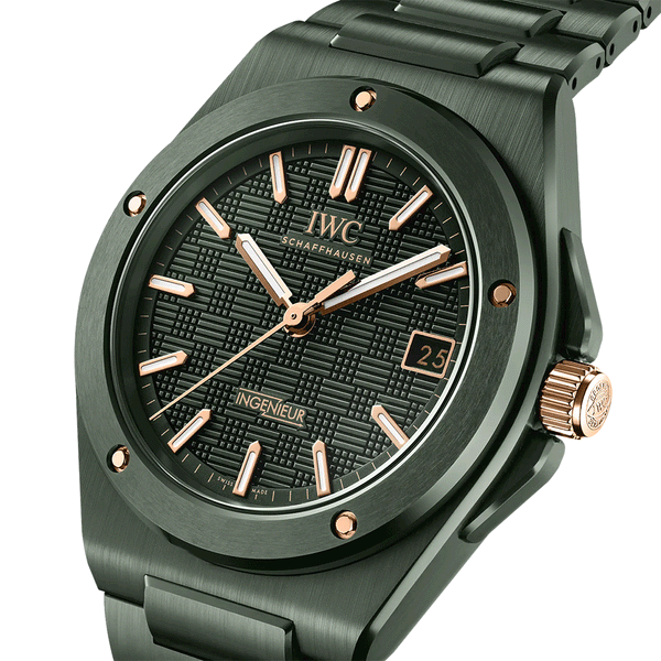 IWC Schaffhausen Ingenieur 42mm Green Ceramic Automatic Mens Watch - Berry's Jewellers