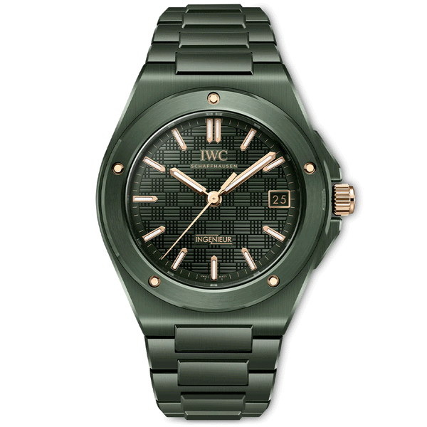 IWC Schaffhausen Ingenieur 42mm Green Ceramic Automatic Mens Watch - Berry's Jewellers