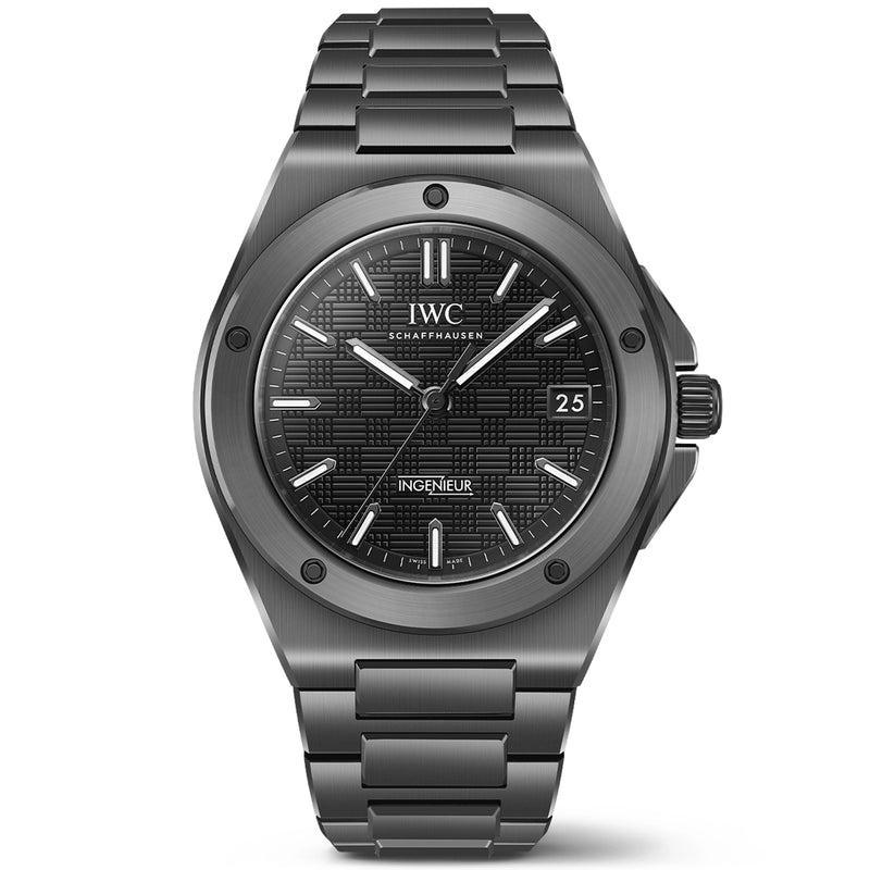 IWC Schaffhausen Ingenieur Automatic 42mm Black Ceramic Mens Bracelet Watch - Berry's Jewellers
