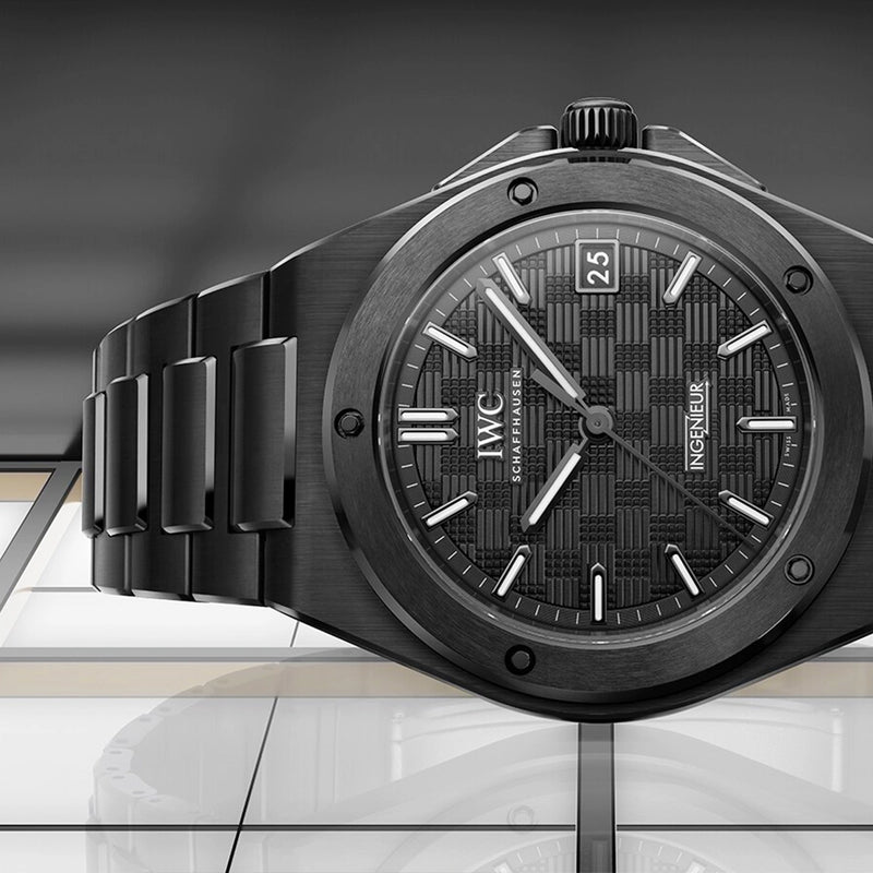 IWC Schaffhausen Ingenieur Automatic 42mm Black Ceramic Mens Bracelet Watch - Berry's Jewellers