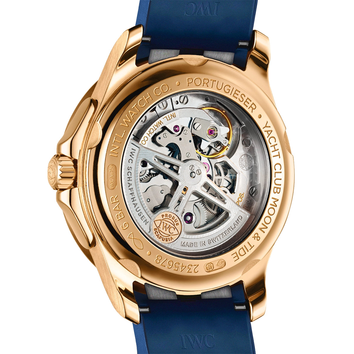 IWC Schaffhausen Portugieser Yacht Club Moon & Tide 44.6mm Blue Dial Watch - Berry's Jewellers