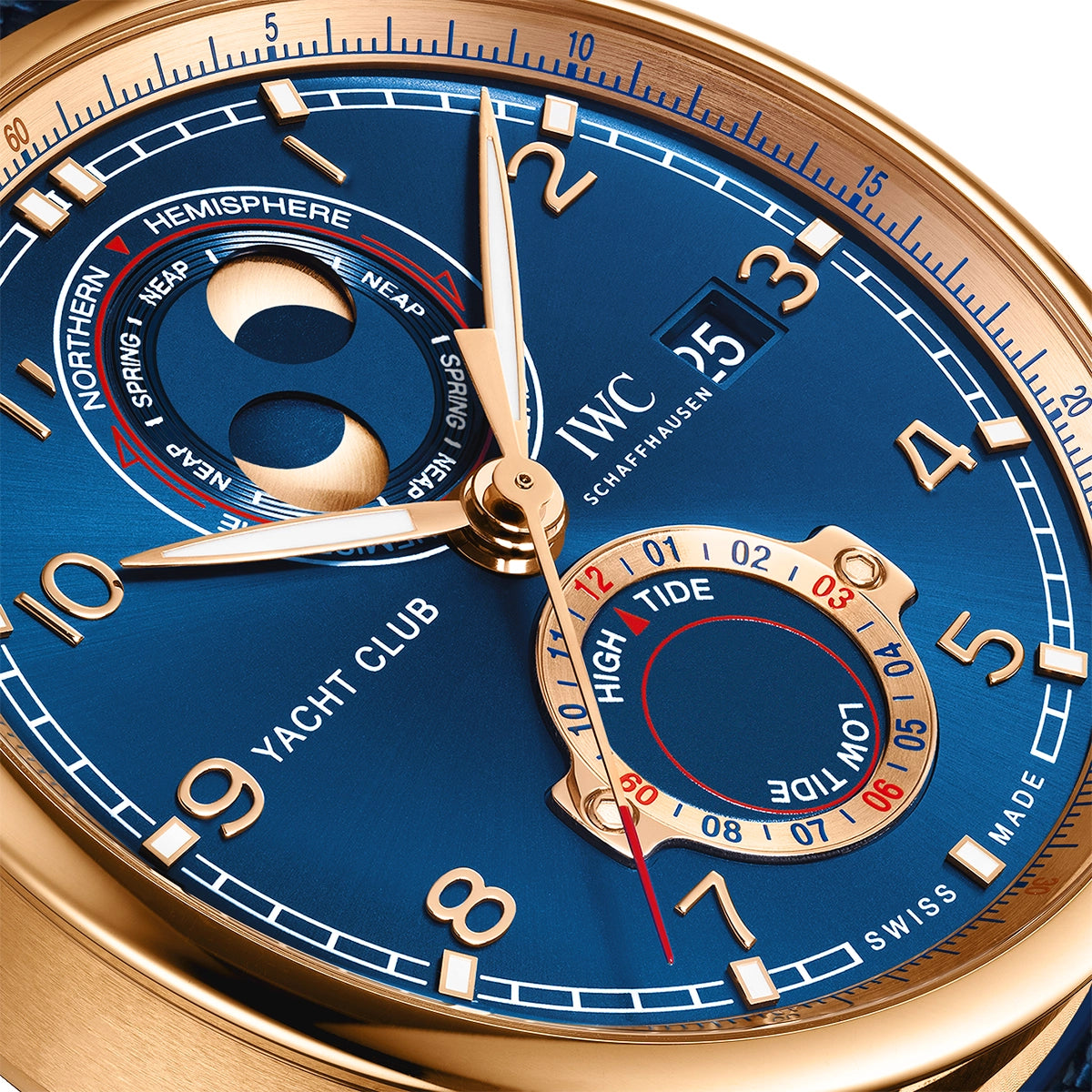 IWC Schaffhausen Portugieser Yacht Club Moon & Tide 44.6mm Blue Dial Watch - Berry's Jewellers