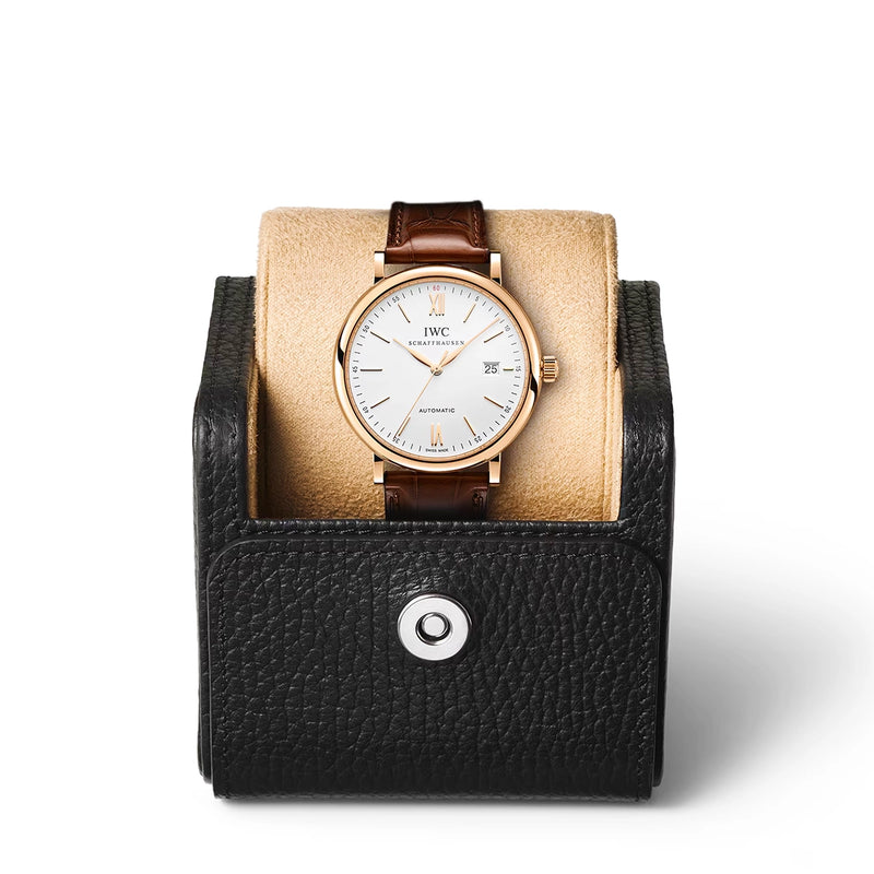 IWC Schaffhausen Portofino 40mm 18ct Red Gold Silver Dial Men's Strap Watch - Berry's Jewellers