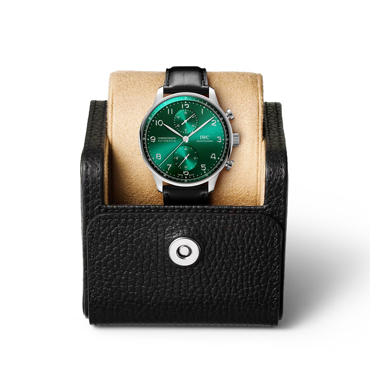 Portugieser 41mm Green Dial Men's Chronograph Strap Watch