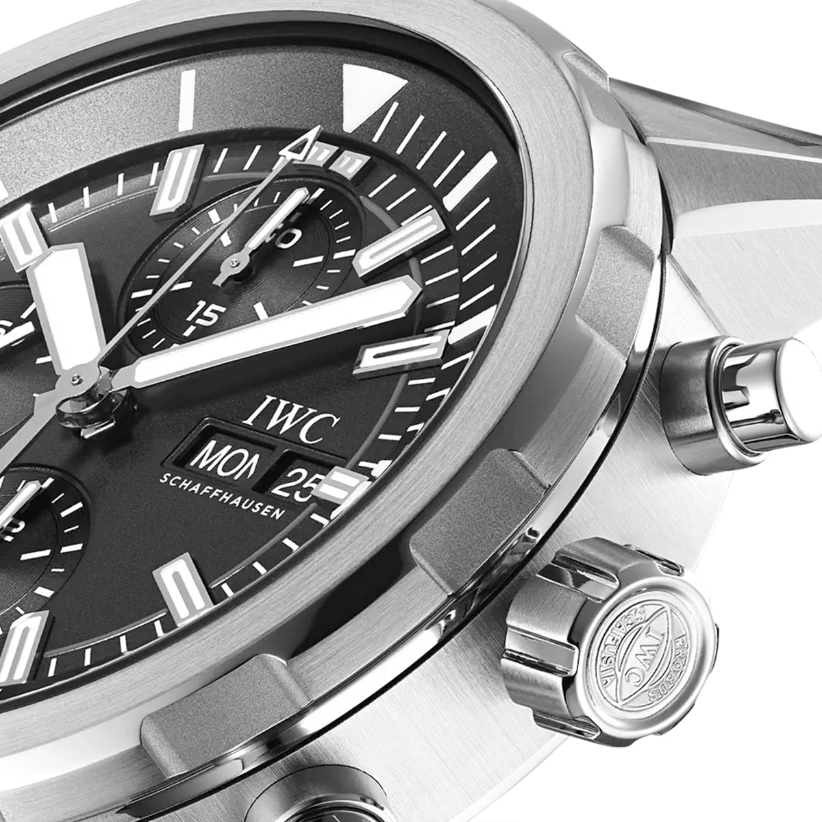 IWC Schaffhausen Aquatimer Chronograph 42mm Black Dial Automatic Bracelet Watch - Berry's Jewellers