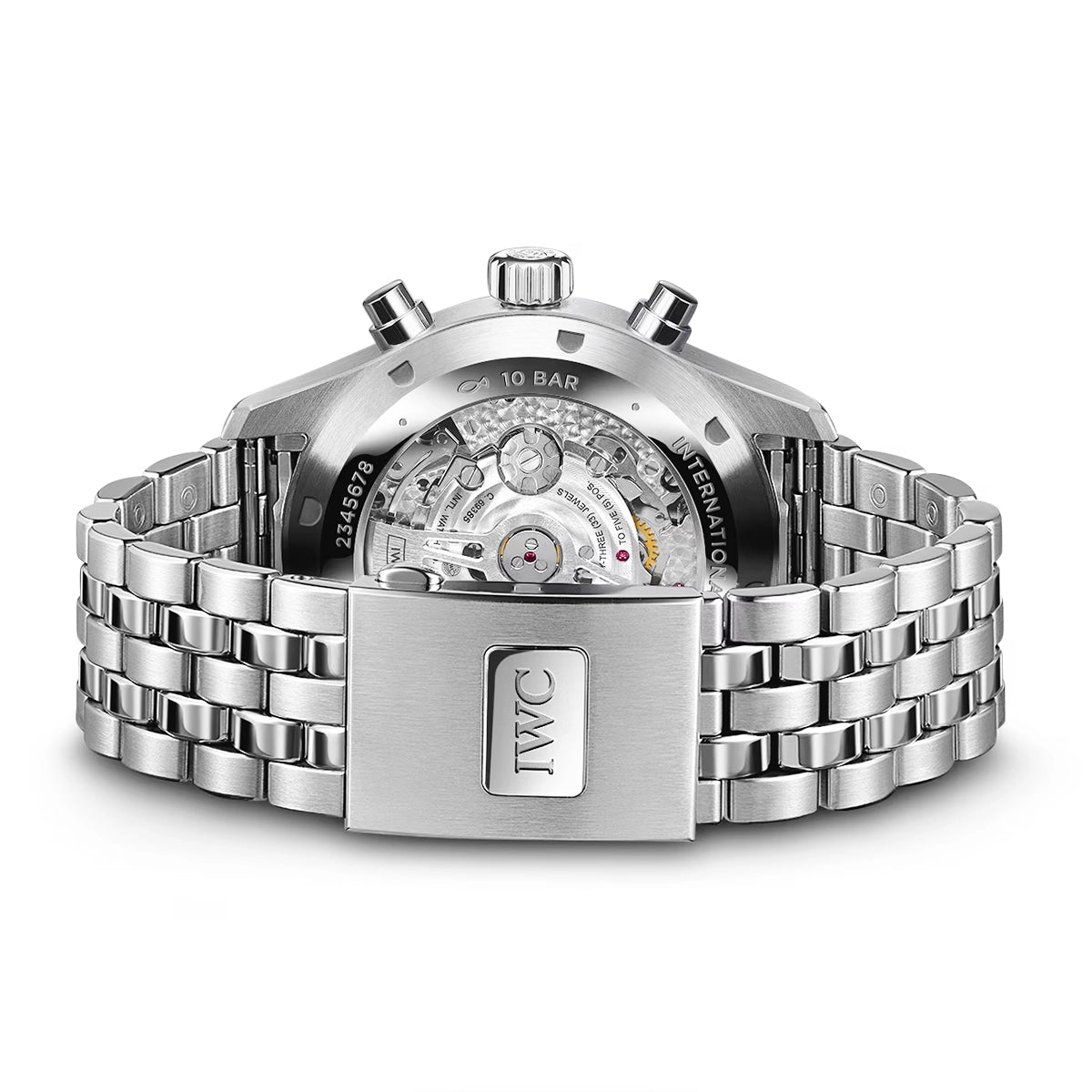 IWC Schaffhausen Pilot's 43mm Black Dial Chronograph Bracelet Watch - Berry's Jewellers