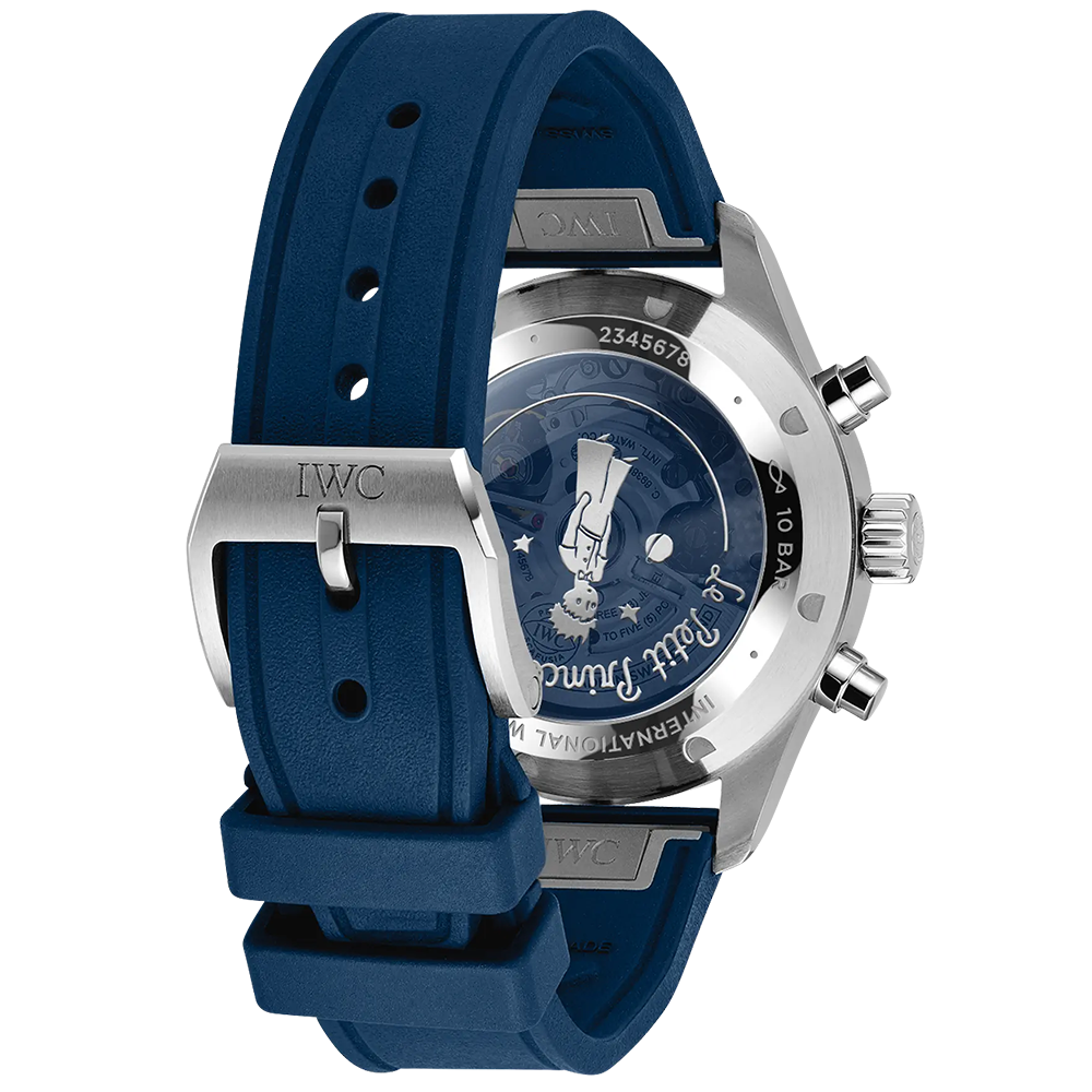 IWC Schaffhausen Pilot's Chronograph 43mm Le Petit Prince Automatic Rubber Strap Watch - Berry's Jewellers