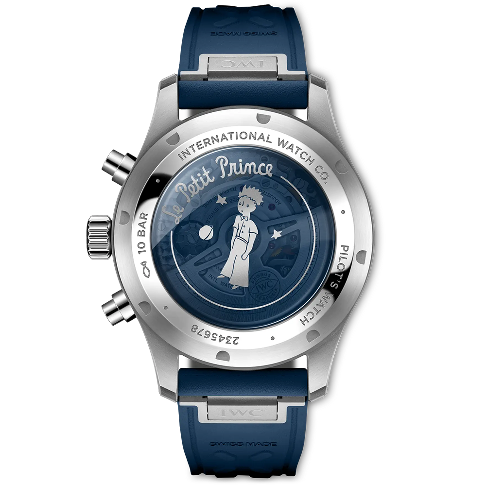 IWC Schaffhausen Pilot's Chronograph 43mm Le Petit Prince Automatic Rubber Strap Watch - Berry's Jewellers