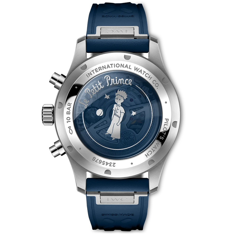 IWC Schaffhausen Pilot's Chronograph 43mm Le Petit Prince Automatic Rubber Strap Watch - Berry's Jewellers