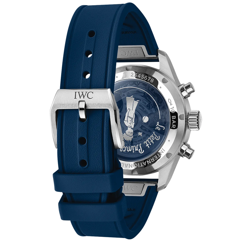 IWC Schaffhausen Pilot's 41mm Chronograph Le Petit Prince Automatic Rubber Strap Watch - Berry's Jewellers