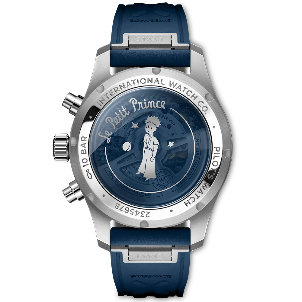 IWC Schaffhausen Pilot's 41mm Chronograph Le Petit Prince Automatic Rubber Strap Watch - Berry's Jewellers