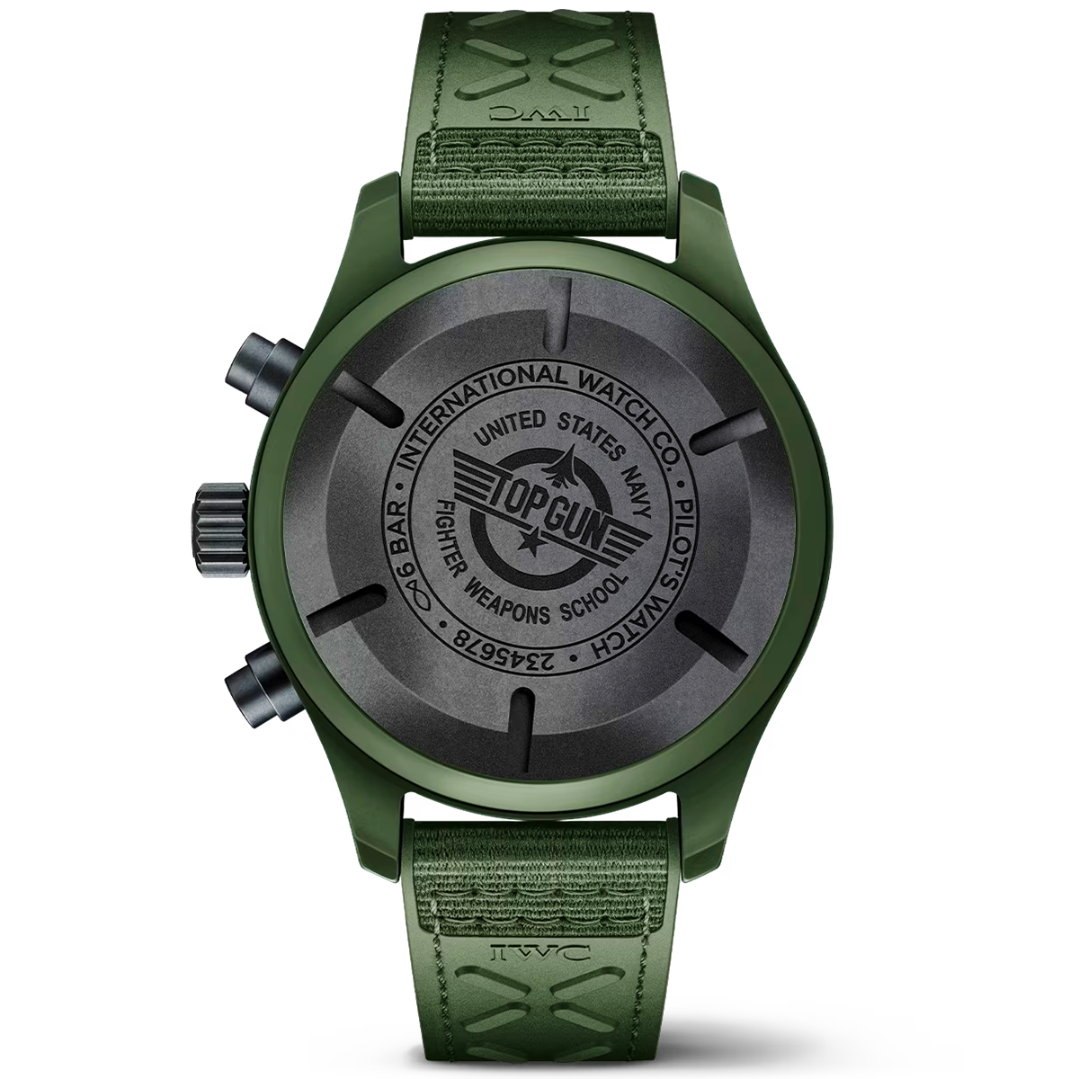 Pilot's Top Gun 'Woodland' 44.5mm Green Ceramic Chronograph Watch