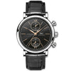 Portofino 39mm Black/Rose Dial Chronograph Black Leather Strap Watch