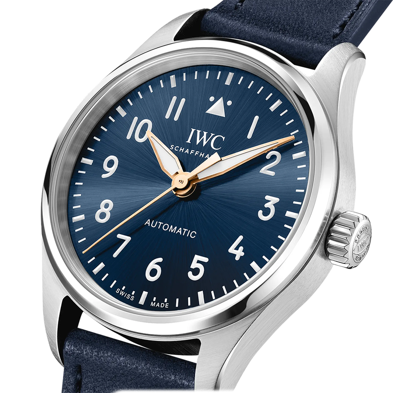 IWC Schaffhausen Pilot's 36mm Le Petit Prince Automatic Leather Strap Watch - Berry's Jewellers