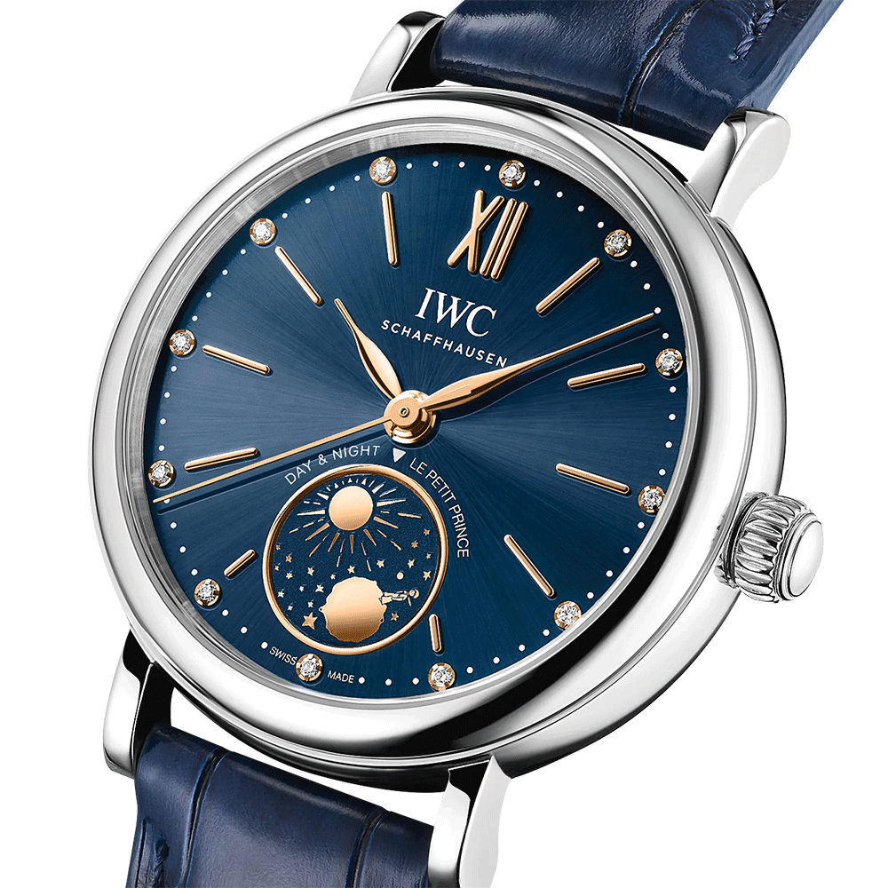 IWC Schaffhausen Portofino 34mm Automatic Day & Night Le Petit Prince Ladies Watch - Berry's Jewellers
