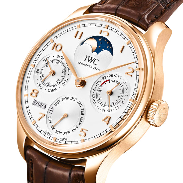 IWC Schaffhausen Portugieser Perpetual Calendar 44mm 18ct Red Gold Watch - Berry's Jewellers