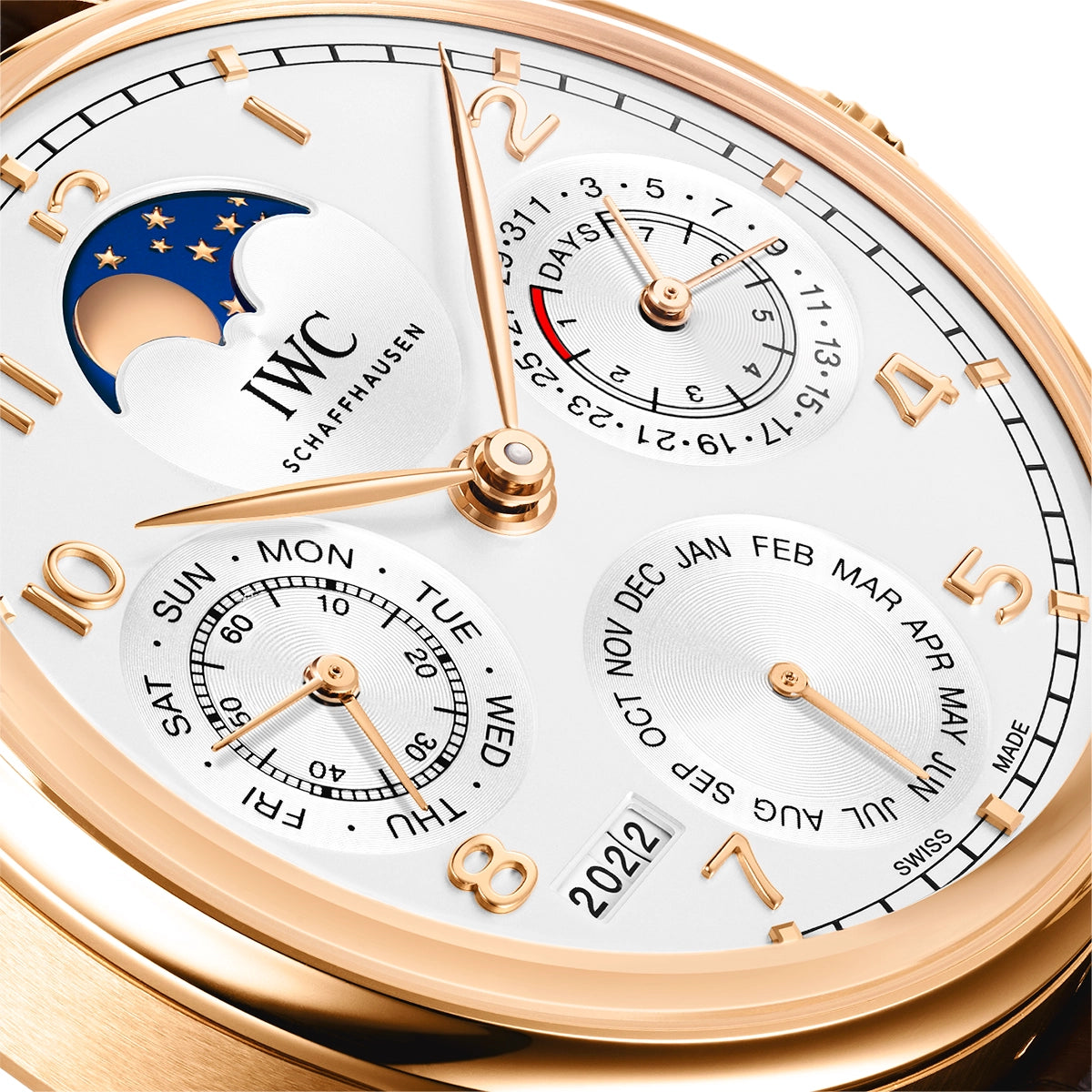 IWC Schaffhausen Portugieser Perpetual Calendar 44mm 18ct Red Gold Watch - Berry's Jewellers